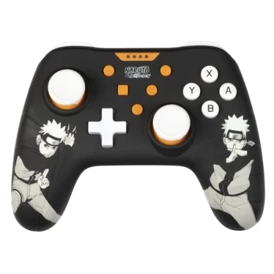 Imagen de Konix Naruto Shippuden Mando con Cable para Nintendo Switch, Switch OLED y PC Función de vibración Diseño 3 m Negro