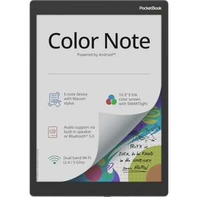 Imagen de eBook PocketBook Color Note, 10.3&quot;, Pantalla a Color, 32 GB Memoria Interna, 4 RAM, 1404 x 1872, WiFi, Bluetooth, Mar tormentoso