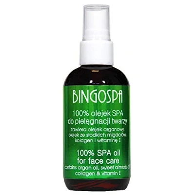 Imagen de BINGOSPA aceite facial con de argán, almendras dulces, colágeno y vitamina E para hidratar la piel, cuidado hidratante, contra las irritaciones arrugas, 100 ml, ml