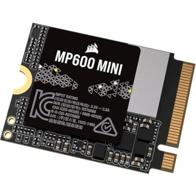 Imagen de Corsair MP600 Mini 1 TB M.2 NVMe PCIe x4 Gen4 SSD 2230 hasta 7.000MB/seg Lectura Secuencial NAND 3D TLC de Alta Densidad Ideal para Steam Deck y Microsoft Surface Negro