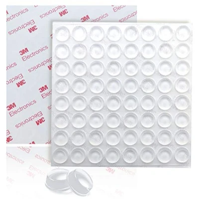 Imagen de Uni Fine 5 Tama?os de pies Goma Transparentes tapón elástico Autoadhesivo para Puertas, cojín Transparente Antideslizante Muebles, armarios, reducción Ruido 143 Piezas
