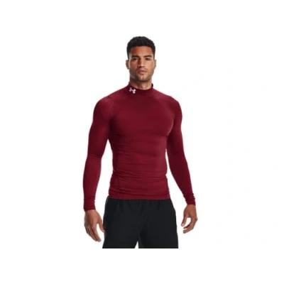 Imagen de Under Armour ColdGear Mock de compresión para hombre, cardenal (625)/blanco, XXX Large