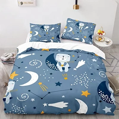 Imagen de Fundas Nórdicas Animales Nórdicos 200X200Cm Nordicas para Cama De 135 Poliéster Viene con 2 Almohada 40X75Cm. Antiarrugas Sin Hierro