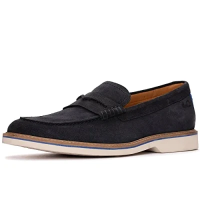 Imagen de Clarks Atticus LT Slip, Mocasín Hombre, Azul Marino Ante, 39.5 EU
