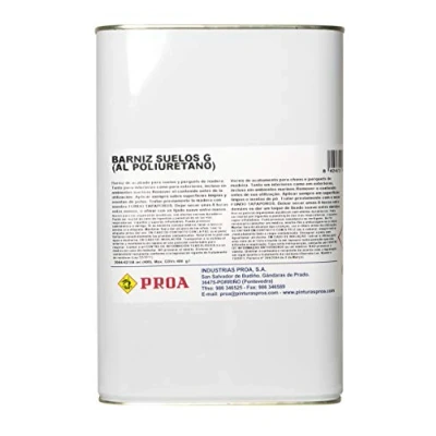 Imagen de Barniz para suelos al poliuretano Brillante PROA. Transparente. 5 L.