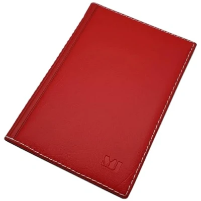 Imagen de myledershop Gran Tarjetero para documento de Identidad y Tarjeta crédito con 4 Bolsillos MJ Design Germany Made in UE (Diseño 1 / Rojo)
