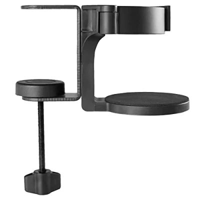 Imagen de Vivo Soporte para Tazas de Escritorio y Cama, Ajustable Bebidas sin derrames, Botellas hidráulicas, café, fácil Instalar, Montaje en Superficie Horizontal o