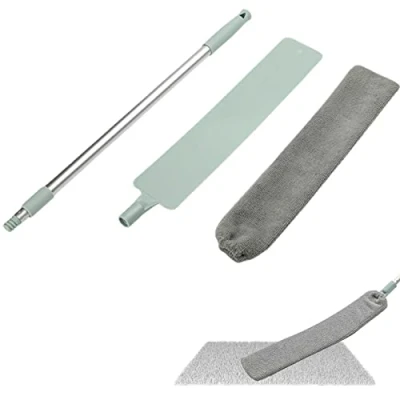 Imagen de Limpiador de Polvo, Plumero para Debajo electrodomésticos con Mango Largo, Microfibra Cepillo Polvo Poste Extensible, Largo y Flexible