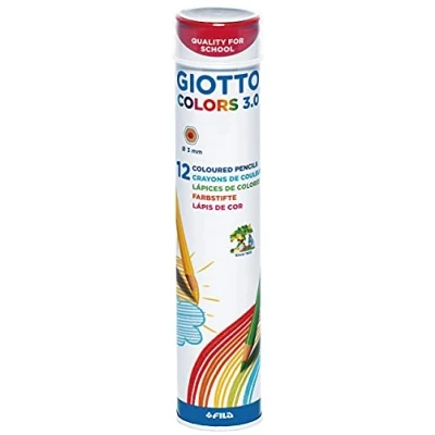 Imagen de Giotto Colors 3.0 Lápices de Colores, Bote Metálico 12 Uds.