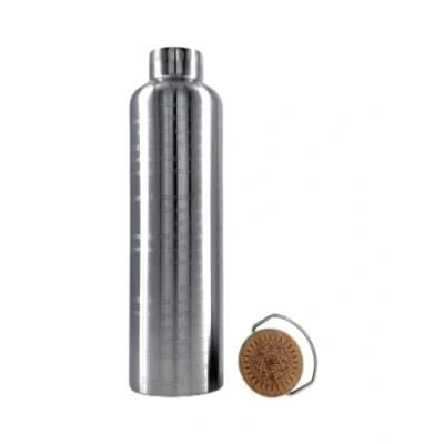 Imagen de SANA Grabavoi botella de agua, activador agua con números Grabovoi, doble pared, acero inoxidable aislado, versión 2.0 1 L