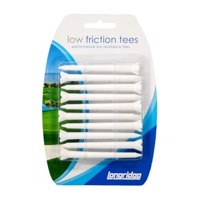 Imagen de LONGRIDGE Playera de golf plástico baja fricción (paquete 10), color blanco