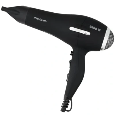 Imagen de ProfiCare HT 3017 Secador de pelo iónico con motor profesional AC, 3 niveles temperatura, 2 2200 W, color negro