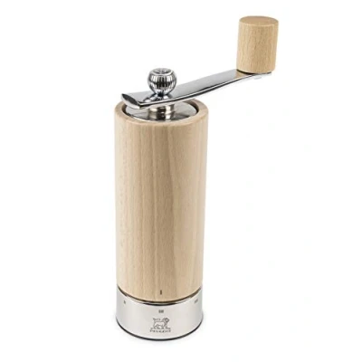 Imagen de Peugeot Isen 37314 Molinillo de sal con manivela, ajuste U&#039;Select, color: natural, tamaño: 18 cm, material: madera/acero inoxidable
