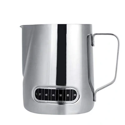 Imagen de Jarra de Leche con Termómetro,Jarra Acero Inoxidable 600 ml