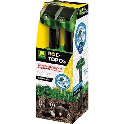 Imagen de MASSO 06248 Repelente Solar para Topos Resistente AL Agua 2 unid. Roe 231644, 3600 W, Multicolor