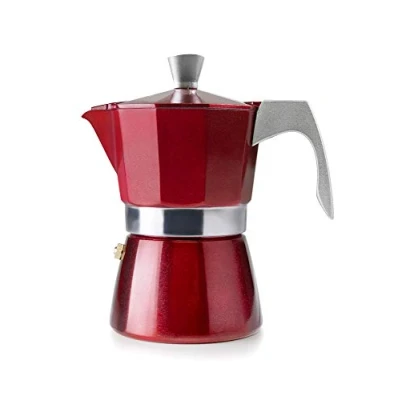Imagen de IBILI Cafetera express Evva Red, 12 tazas, 600 ml, Aluminio fundido, Apto para inducción