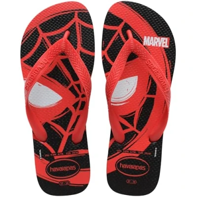 Imagen de Havaianas Top Marvel Logomania, Chanclas UNISEX, Black/Red Ruby,