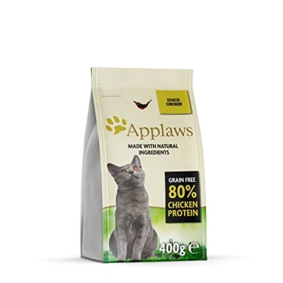 Imagen de Applaws Natural and Complete Dry Cat Food for Senior Cats, Grain Free, Chicken, 400 g