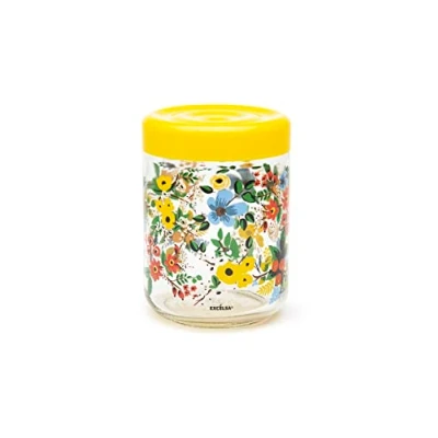 Imagen de Excelsa Flores Frida Tarro con Tapa, 800 ml, Vidrio