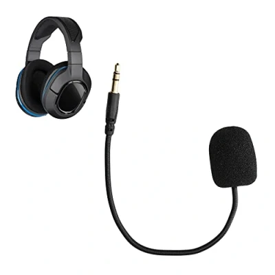 Imagen de kwmobile Micrófono Compatible con Turtle Beach Stealth 400 / 420x 450/520 Recon 50x 50p 60p Microfono Repuesto para Auriculares Gaming negro