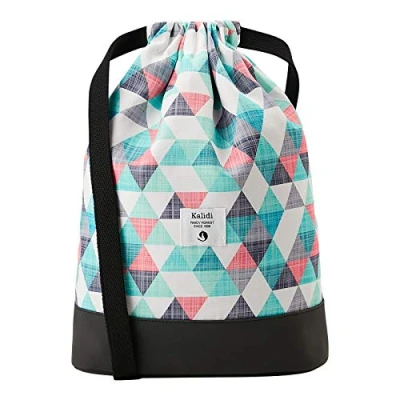Imagen de KALIDI Mochila Cuerda Unisex con Bolsas Zapatos para Deporte Gimnasio Senderismo Bicicleta Nadar (geométrico)