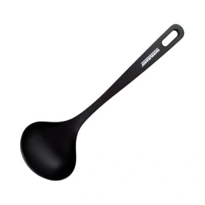 Imagen de Fackelmann Fenix Cazo de Cocina, Material RPET 100% Reciclado, Plástico Reciclable con Alta Resistencia al Calor hasta 230ºC, Durabilidad, Anti Rayaduras, Color Negro, 30 cm, 1 ud.