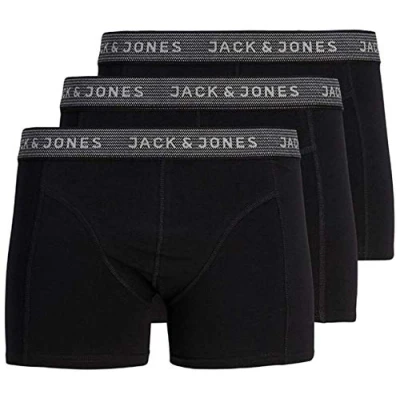 Imagen de Jack &amp; Jones Calzoncillos Tipo bóxer, 3 Unidades, Color Asfalto, XL