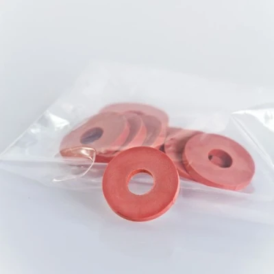 Imagen de 10 anillos de junta goma para botellas cerveza 2 litros con cierre clip, color rojo