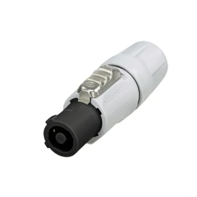 Imagen de Neutrik NAC3FCB 1 Conector de cable bloqueable, salida corriente, terminales tornillo, gris, inserción V 0