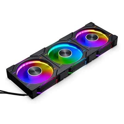 Imagen de Phanteks D30 KIT 3 Ventiladores PWM de 120 mm,Alto rendimiento, DRGB,Sistema sin cables,negros
