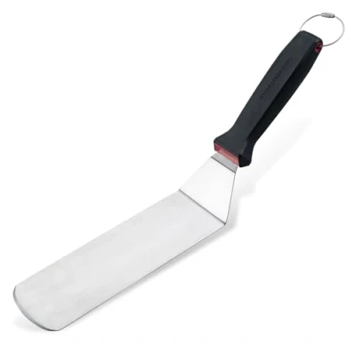 Imagen de espátula para asar Presist en ángulo de acero inoxidable dar vuelta y servir, gran accesorio barbacoa, ideal como espátula, hamburguesas o
