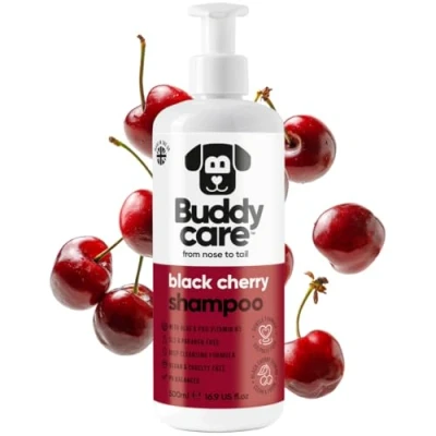 Imagen de Buddycare Champú para Perros de Limpieza Profunda con Aloe Vera y Pro Vitamina B5 Cerezo Negro 500ml