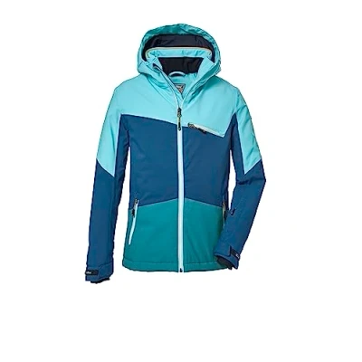 Imagen de killtec niñas Chaqueta de esquí/chaqueta funcional con capucha extraíble y paranieves, impermeable KSW 182 GRLS SKI JCKT, light turquoise, 116, 39904 000