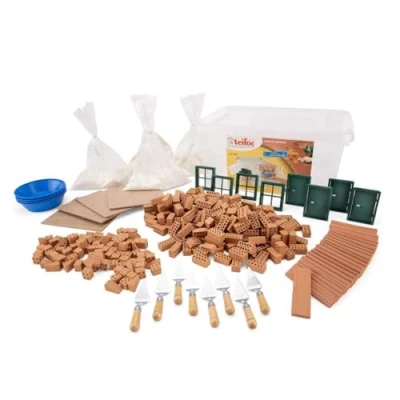 Imagen de Teifoc Building Group Set Juego Educativo de Bloques Piedra, Multicolor, School Pack TEI 502