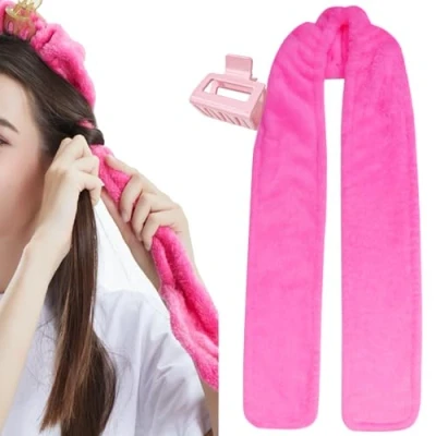 Imagen de Rizador de Pelo Sin Calor, Heatless Hair Curlers, Rulos Grandes para Dormir, Diadema Rizos Bigudies Rizar Nocturnos, Rizadores Ondas Calor Cabello Largo y Medi