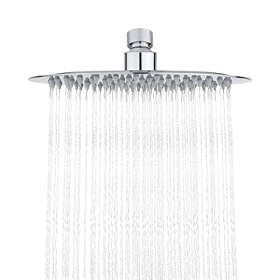 Imagen de Ibergrif M20293 Rociador para Ducha Redondo, Alcachofa de Acero Inoxidable, Plata, Diámetro 20 cm