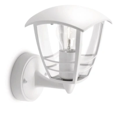 Imagen de Philips MyGarden Creek Aplique de exterior sin sensor, empotrado, casquillo gordo E27, bombilla no incluida, 23.5 cm, blanco