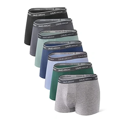 Imagen de DAVID ARCHY Bóxer para Hombre/Ropa Interior Hombre, Suave, Agradable a la Piel y Permeable al Aire, con Bolsa Abertura sumergidas, de Fibra bambú, S M L XL XXL, Pack 7