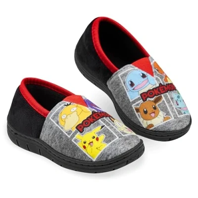 Imagen de Pokémon Zapatillas Niño, Pantunflas Niño Antideslizantes, Casa De Pikachu, Regalo Para Niños (Negro/Rojo, 32 EU)