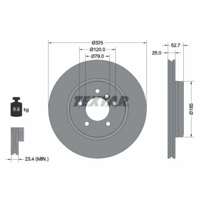 Imagen de TEXTAR PRO+ 92106905 Disco de freno BMW: 3 Berlina, Coupé, Touring