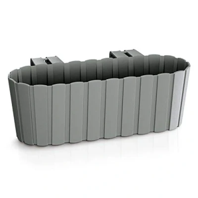 Imagen de Jardinera para balcón BOARDEE HOOK 4,9L., dimensiones (mm) 383x212x130, color Gris piedra