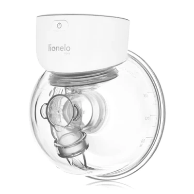 Imagen de LIONELO Fidi Free Simple extractor de leche eléctrico 180 ml, portátil 2 etapas, manos libres, 9 niveles masaje bajo consumo, 3 tamaños embudos silicona, Temporizador