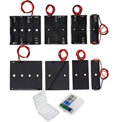 Imagen de GTIWUNG 8Pcs 1.5/3/4.5/6V AA Caja de Soporte Batería Almacenamiento Plástico, 2Pcs Plástico para y AAA, baterías
