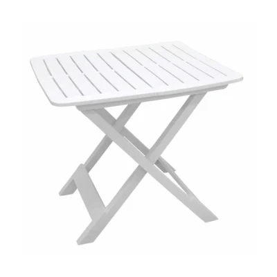 Imagen de Saturnia 08330140 Mesa Resina Plegable Blanca 79x72x70 cm