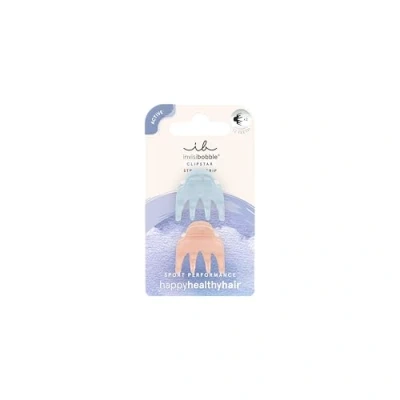 Imagen de Invisibobble CLIPSTAR Gym Buddy Set de 2 mini pinzas antideslizantes con doble sujeción, ideales para entrenamientos y cabello corto Prácticas delicadas el