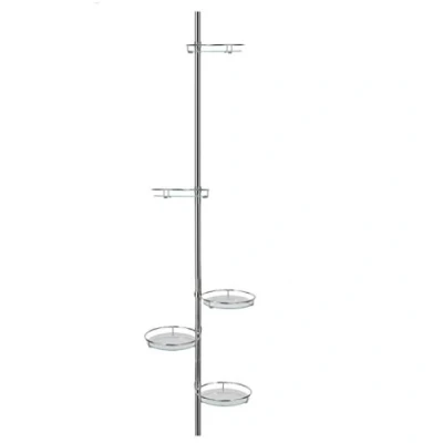 Imagen de Estantería telescópica para flores (4 niveles) soporte telescópico (vertical) de metal y cristal, escalera exterior, flores, metal, plantas, jardín o