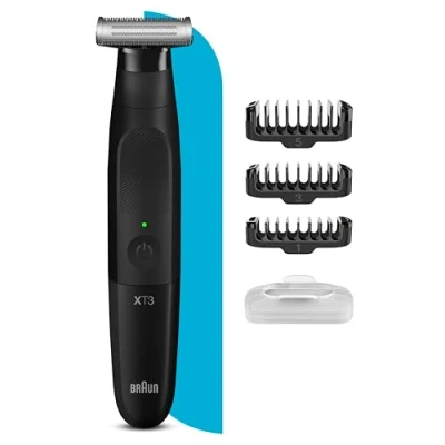 Imagen de Braun Serie X, depiladora eléctrica híbrida para barba y afeitadora corporal hombre, cuchilla 4D, SkinShield, impermeable, inalámbrico XT3100
