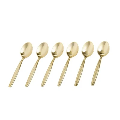 Imagen de GRÄWE Germany Juego de cucharillas café espresso doradas (6 unidades)