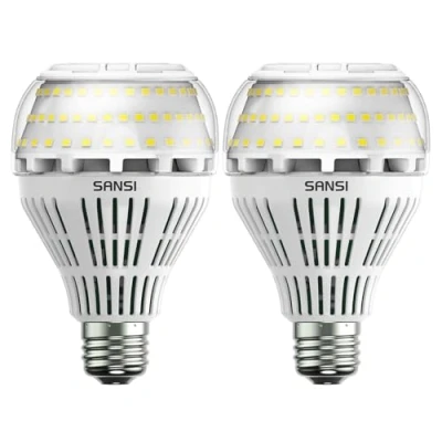 Imagen de SANSI Bombillas LED E27 Regulables Luz Frío, Luces 27W 5000K Bajo Consumo (250W Bombilla Incandescente Equivalente), 4000LM Potentes paras Habitacion Paquete de 2