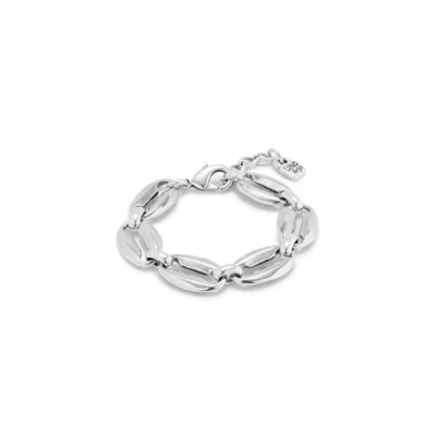 Imagen de UNO de 50 Pulsera bañada en plata ley con eslabones ovalados